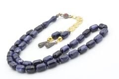 Kapsül Kesim Hareli Koyu Lacivert Beyrut Kehribar Tesbih