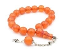 Fıçı Kesim Hareli Turuncu Sıkma Kehribar Efe Maskot Tesbih