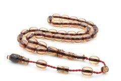 Ebu Sırr İmzalı Tombul Beyzi Kesim İri Boy Şeffaf Katalin Tesbih