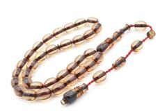 Ebu Sırr İmzalı Tombul Beyzi Kesim İri Boy Şeffaf Katalin Tesbih