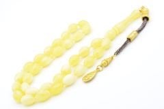 Beyzi Kesim İri Boy Beyrut Damla Kehribar Tesbih