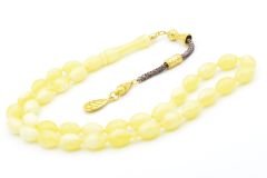 Beyzi Kesim İri Boy Beyrut Damla Kehribar Tesbih