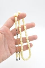 Kapsül Kesim Beyaz Beyrut Kehribar Tesbih