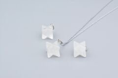 Hakiki Doğal Kristal Kuvars Taşı Merkaba Kolye Ucu 1.Kalite