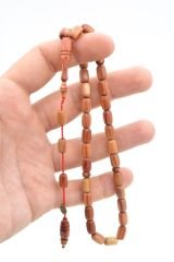 Usta İşi İmzalı Kapsül Kesim Bilek Boy Japon Kiraz Ağacı Tesbih