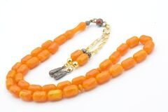 Kapsül Kesim Hareli Turuncu Beyrut Kehribar Tesbih