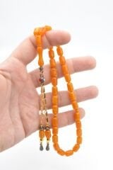 Kapsül Kesim Hareli Turuncu Beyrut Kehribar Tesbih