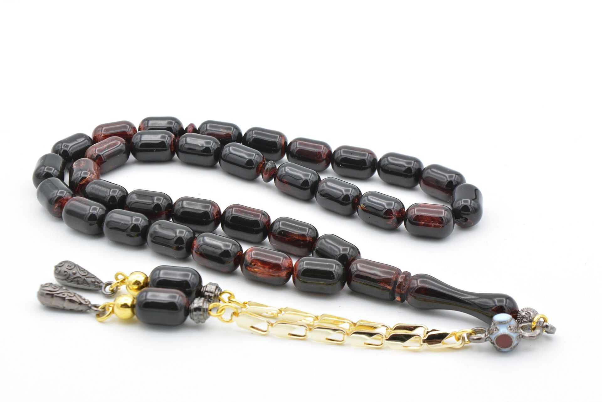 Kapsül Kesim Hareli Bordo Beyrut Kehribar Tesbih