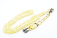 Kapsül Kesim Hareli Sarı Beyrut Kehribar Tesbih