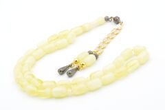 Kapsül Kesim Hareli Sarı Beyrut Kehribar Tesbih