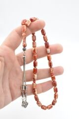 Kapsül Kesim Hareli Kırmızı Beyrut Kehribar Tesbih