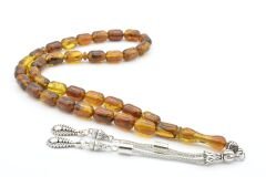 Kapsül Kesim Hareli Turuncu Beyrut Kehribar Tesbih 003