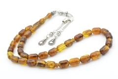 Kapsül Kesim Hareli Turuncu Beyrut Kehribar Tesbih 003