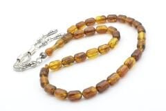 Kapsül Kesim Hareli Turuncu Beyrut Kehribar Tesbih 003