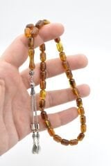 Kapsül Kesim Hareli Turuncu Beyrut Kehribar Tesbih 003