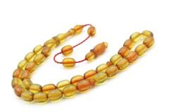 Usta İşi Kapsül Kesim Günlük Boy Açık Yeşil Sıkma Kehribar Tesbih