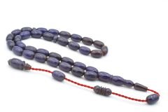 Usta İşi Sistemli Badem Kesim Koyu Mavi Katalin Tesbih