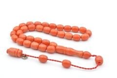 Şükrü Baba İmzalı Bilek Boy Turuncu Katalin Tesbih