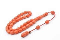 Şükrü Baba İmzalı Bilek Boy Turuncu Katalin Tesbih