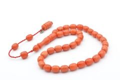 Şükrü Baba İmzalı Bilek Boy Turuncu Katalin Tesbih