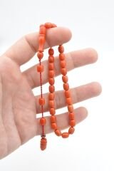 Şükrü Baba İmzalı Bilek Boy Turuncu Katalin Tesbih