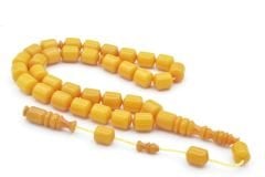 Usta İşi Sistemli Fıçı Kesim Sarı Katalin Tesbih