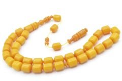 Usta İşi Sistemli Fıçı Kesim Sarı Katalin Tesbih