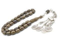 Kapsül Kesim İri Boy Hareli Yeşil Katalin Tesbih