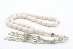 Kapsül Kesim İri Boy Beyaz Katalin Tesbih