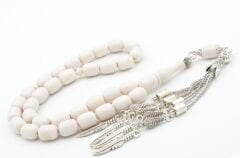 Kapsül Kesim İri Boy Beyaz Katalin Tesbih