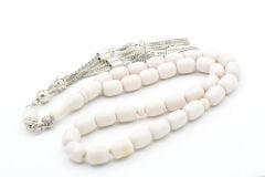 Kapsül Kesim İri Boy Beyaz Katalin Tesbih