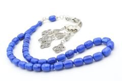 Kapsül Kesim İri Boy Hareli Lacivert Katalin Tesbih