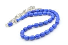 Kapsül Kesim İri Boy Hareli Lacivert Katalin Tesbih