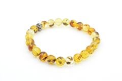 Hakiki Doğal Fosilli Damla Kehribar Bileklik