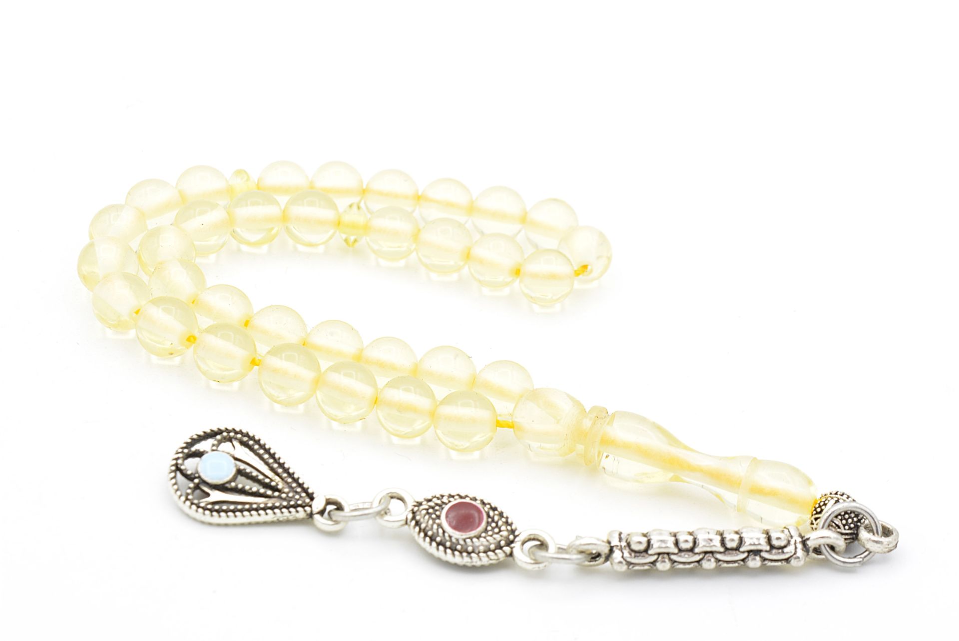 Küre Kesim Küçük Boy Beyrut Su Damla Kehribar Tesbih 6 Mm