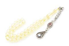 Küre Kesim Küçük Boy Beyrut Su Damla Kehribar Tesbih 6 Mm