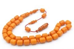 Usta İşi Sistemli Fıçı Kesim Turuncu Katalin Tesbih