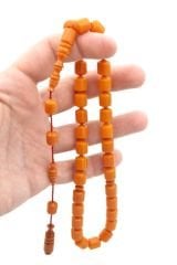 Usta İşi Sistemli Fıçı Kesim Turuncu Katalin Tesbih