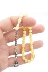 Küre Kesim Küçük Boy Beyrut Damla Kehribar Tesbih 6 Mm