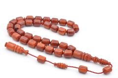 Usta İşi Sistemli Fıçı Kesim Açık Kahverengi Katalin Tesbih