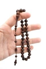 İstanbul Kesim İri Boy Koyu Kahverengi Toz Kehribar Tesbih