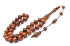 İstanbul Kesim İri Boy Kahverengi Toz Kehribar Tesbih