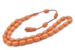 Usta İşi Sistemli Kapsül Kesim İri Boy Beyaz Katalin Tesbih