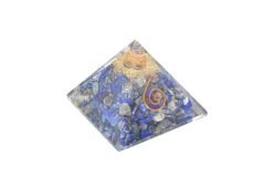 Hakiki Doğal Lapis Lazuli Taşlı Orgonit Piramit
