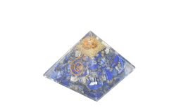 Hakiki Doğal Lapis Lazuli Taşlı Orgonit Piramit