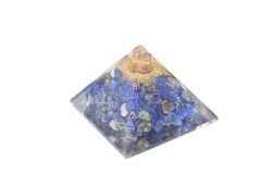 Hakiki Doğal Lapis Lazuli Taşlı Orgonit Piramit