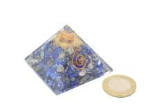 Hakiki Doğal Lapis Lazuli Taşlı Orgonit Piramit