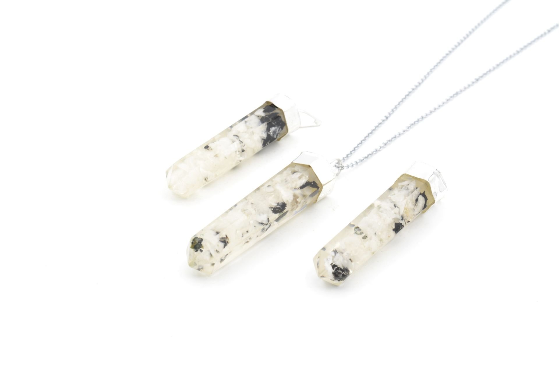 Hakiki Doğal Ay Taşı Orgonit Kolye Ucu 1.Kalite 001