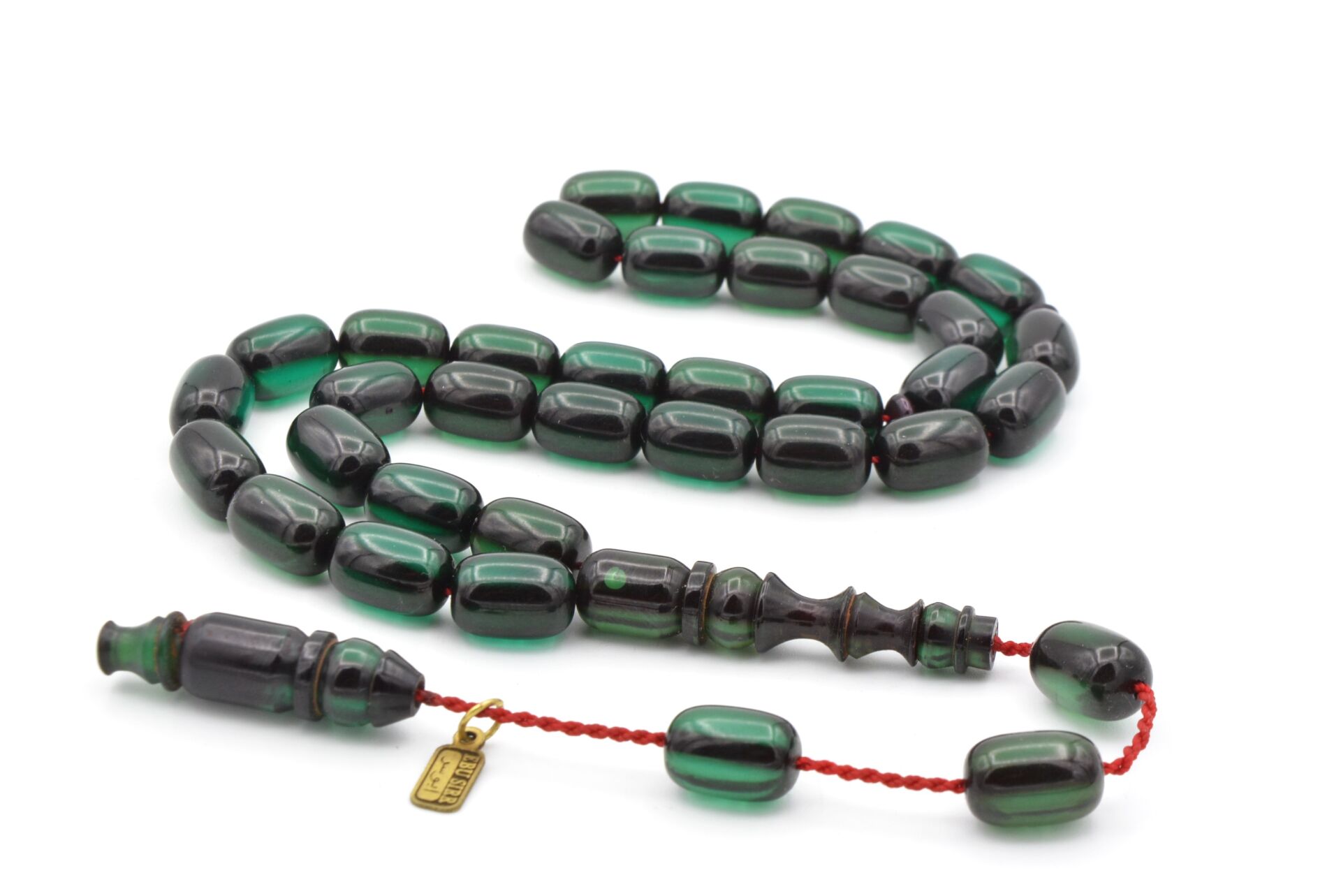 Ebu Sırr İmzalı Kapsül Kesim Petrol Mavisi Katalin Tesbih