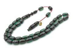 Ebu Sırr İmzalı Kapsül Kesim Petrol Mavisi Katalin Tesbih